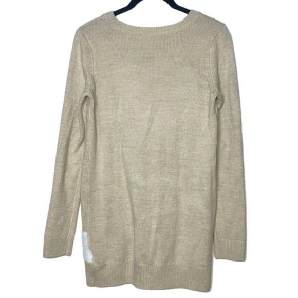 Motherhood Maternity Fuzzy Llama Sweater Women's size Small Beige - Picture 3 of 15